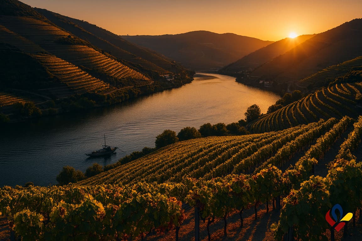 viñedos del Douro en septiembre durante la vendimia en el douro