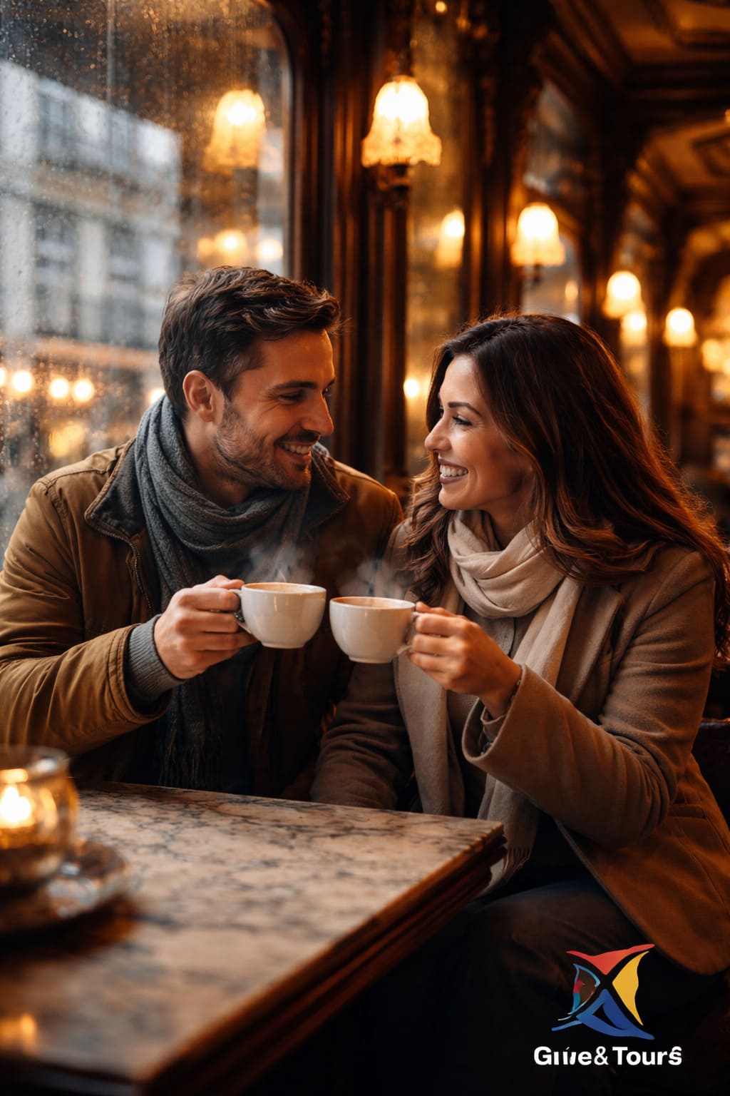 Un café en Oporto en invierno