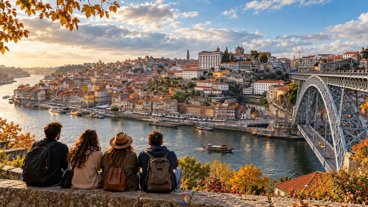 Oporto en otoño desde Gaia