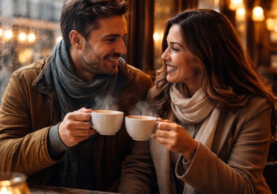 Un café en Oporto en invierno