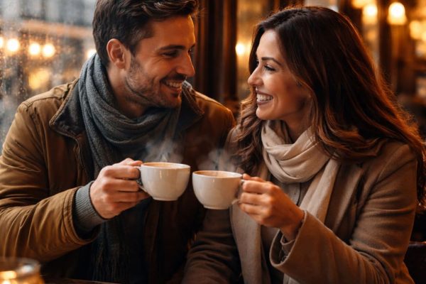 Un café en Oporto en invierno