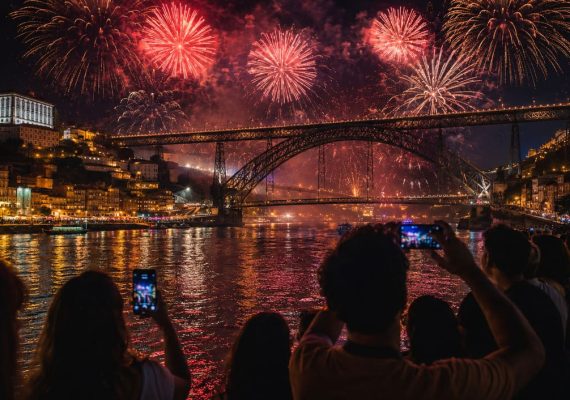 Fuegos artificiales sobre el Duero