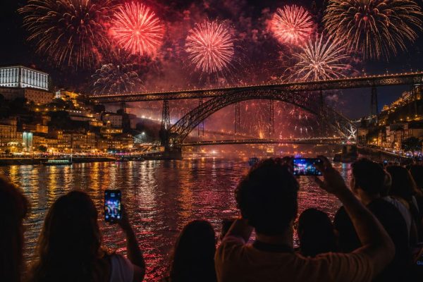 Fuegos artificiales sobre el Duero