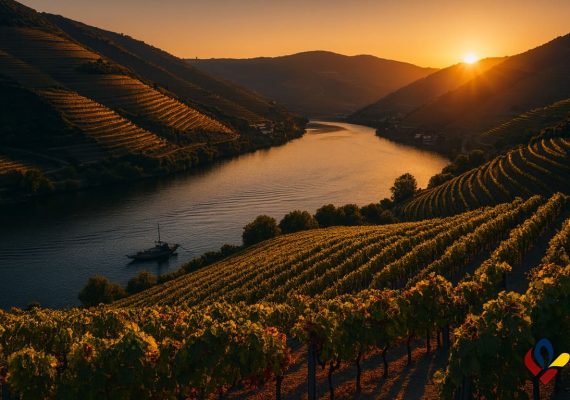 viñedos del Douro en septiembre durante la vendimia en el douro